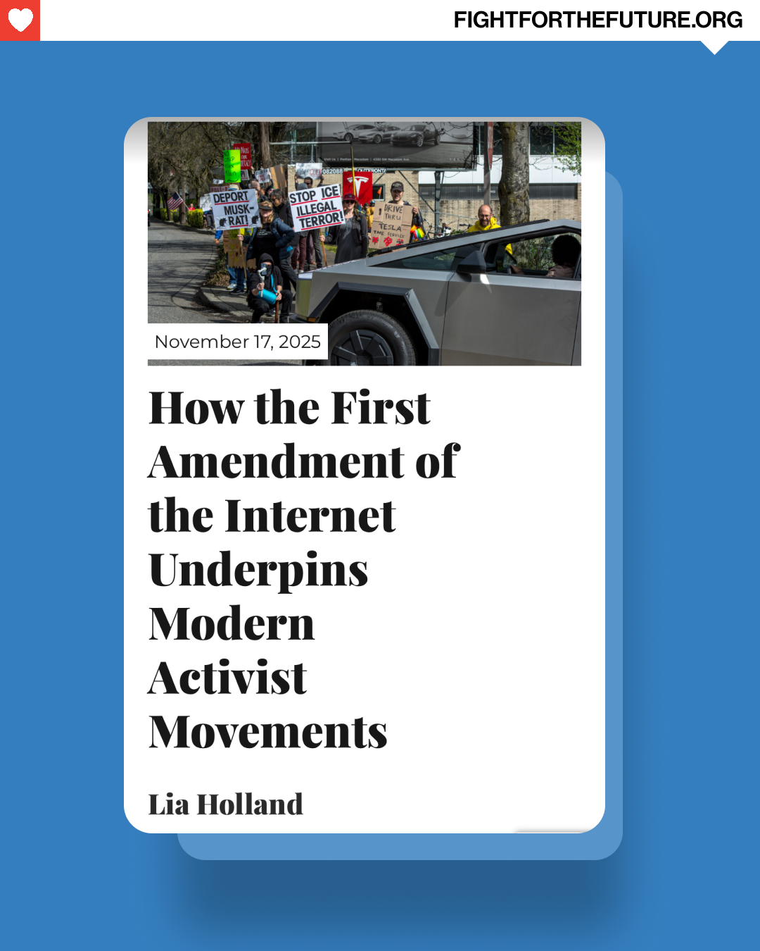 The state of the internet today is a big problem that requires big solutions. Repealing one law is not a solution. If anything, it’s a punch that will miss tech oligarchs and land on those who want to hold them to account. For far too long, politicians have pulled the more-censorship-and-surveillance lever at the urging of Big Tech lobbyists, as if greater policing would stop the gaping wound at the heart of our digital lives. Taking away even more human rights online—this time, the right to protest and critique—is not the solution. Instead, politicians should commit to the hard work of restoring human rights and dignity. Restoring our right to privacy, so that our digital documents and movements are as private and protected as physical ones, would go far to combat the toxic digital panopticon that forces us into manipulative online echo-chambers. Breaking up tech monopolies would allow small businesses to grow and find their niche serving the rainbow of the Internet. Incentivizing interoperability and robust, fine-tuned user controls would let everyday people decide what they let into their homes and their minds. And, most importantly, addressing the core social ills that prevent human thriving in every sphere, including healthcare, high quality education, living wages, and stable housing for all would alleviate so much of the suffering and toxic strife that mars our experience of each other and the world. In the face of this higher call, unraveling the Internet’s first amendment is not only wrongheaded, but a cop out at a moment when we need Democrats to finally step up.