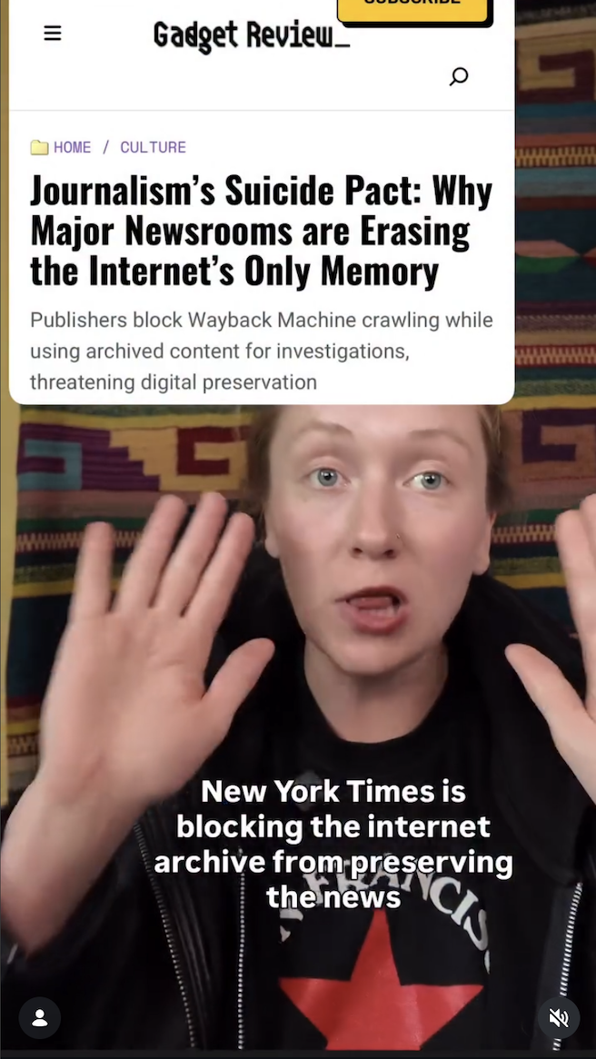 Keep the news in the Wayback Machine!