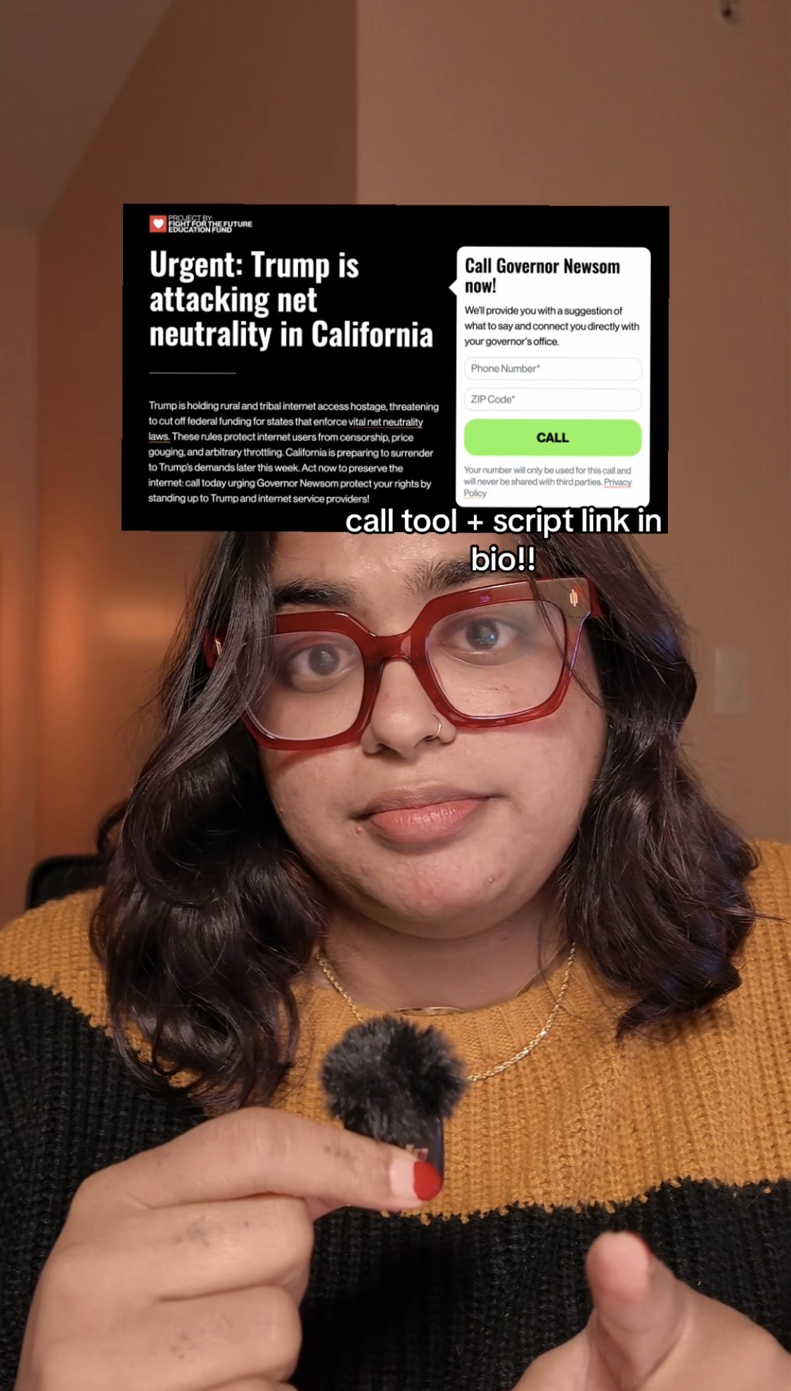 Net neutrality rules are crucial to protect us from censorship, price gouging, and arbitrary throttling. Newsom needs to stand up to Trump and internet service providers. Act now to preserve the internet: CALL TODAY and tell Governor Newsom DON'T CAVE.